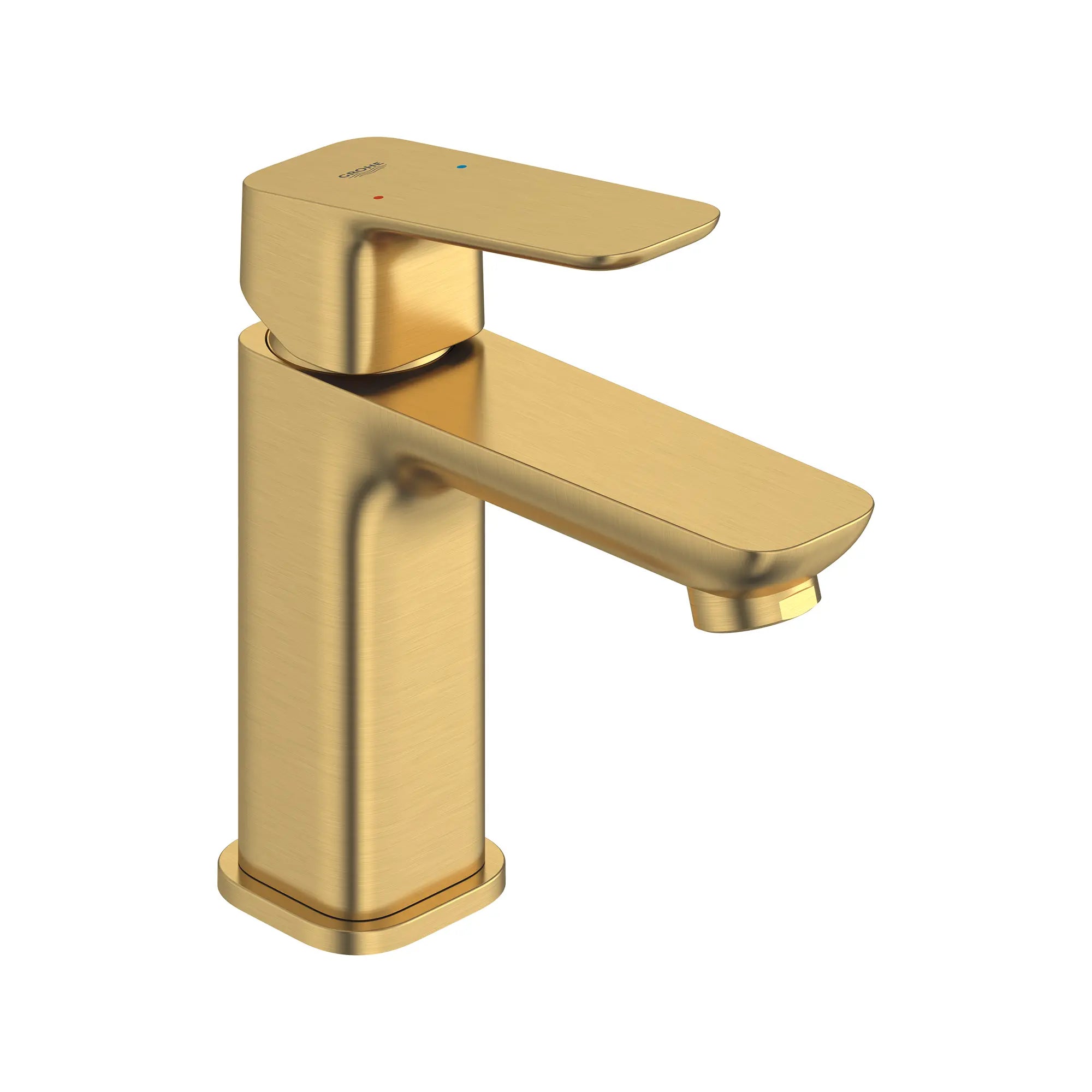 Cubeo Single Hole Single Handle S-Size Bathroom Faucet, Less Drain, 1.2 gpm (4.5L/min) // BRUSHED COOL SUNRISE // 252739_Cubeo_SiloRight_101899GN00_0001_AUGUST2024_0_CDNwebp_dcf95576-fe31-4220-a068-4a61f9f0ae4d.webp