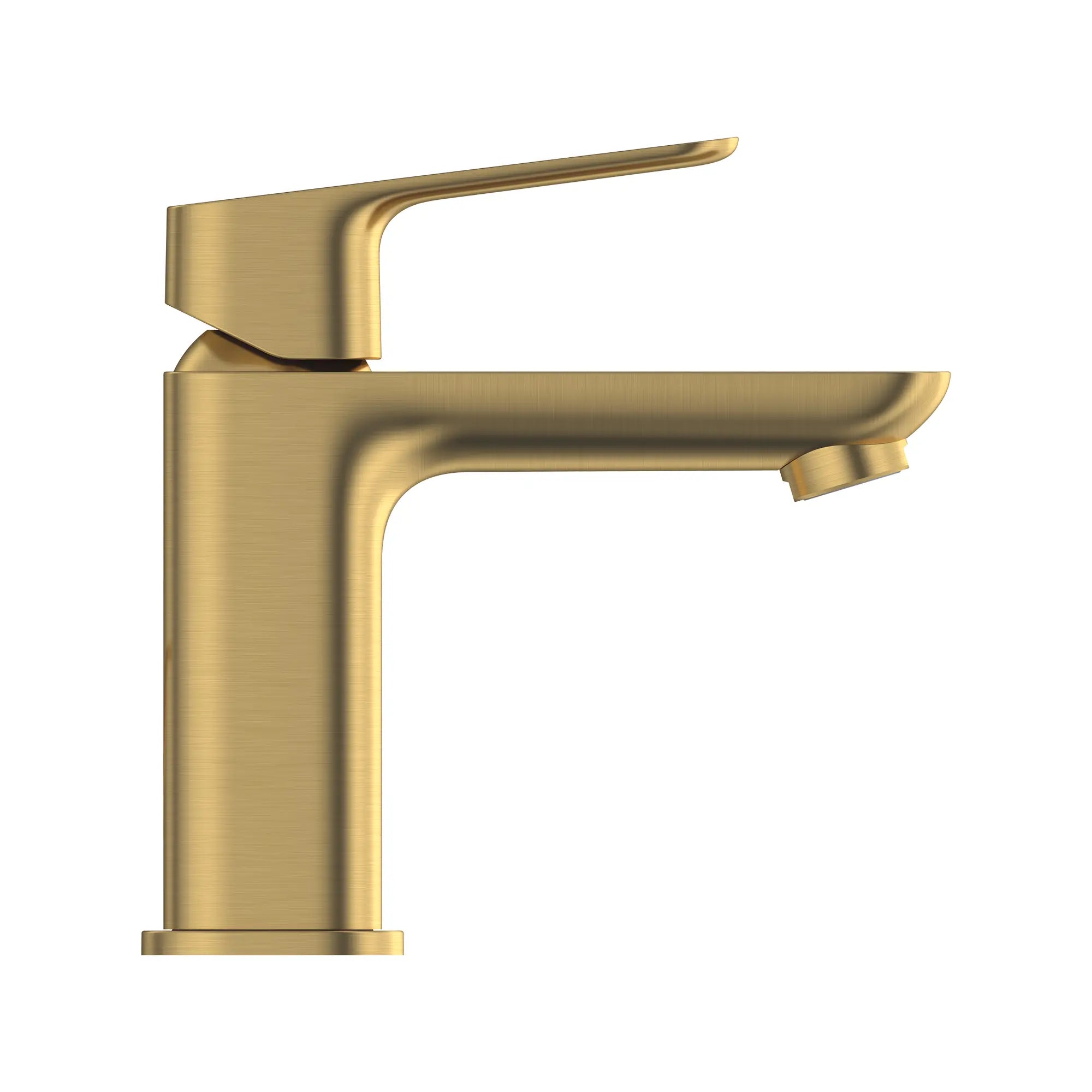 Cubeo Single Hole Single Handle S-Size Bathroom Faucet, Less Drain, 1.2 gpm (4.5L/min) // BRUSHED COOL SUNRISE // 252783_Cubeo_SiloSide_101899GN00_0001_AUGUST2024_0_CDNwebp_6d26fd00-2036-4cbd-b7b3-f33efc940a69.webp