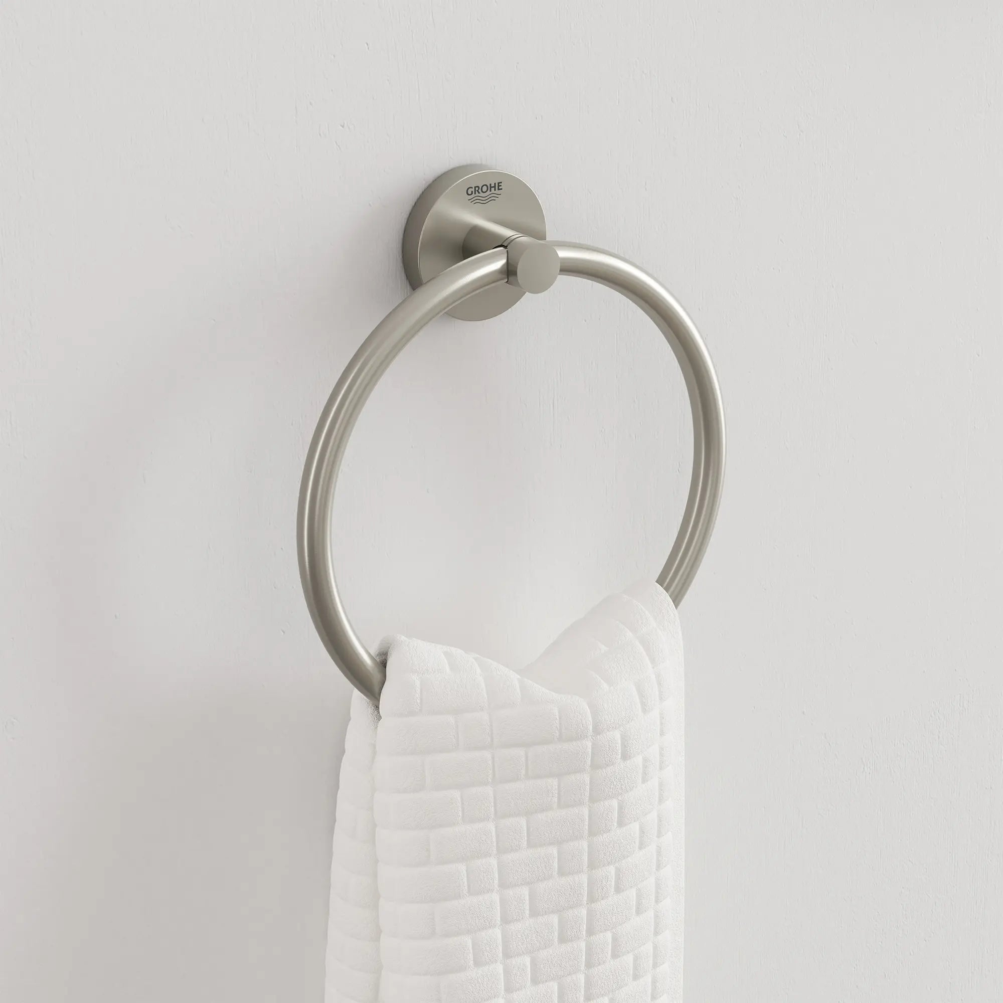 8" Towel Ring // BRUSHED NICKEL INFINITYFINISH // 253064_Cubeo_EnvironmentCloseUp_40365EN00_0001_OCTOBER2024_CDNwebp.webp
