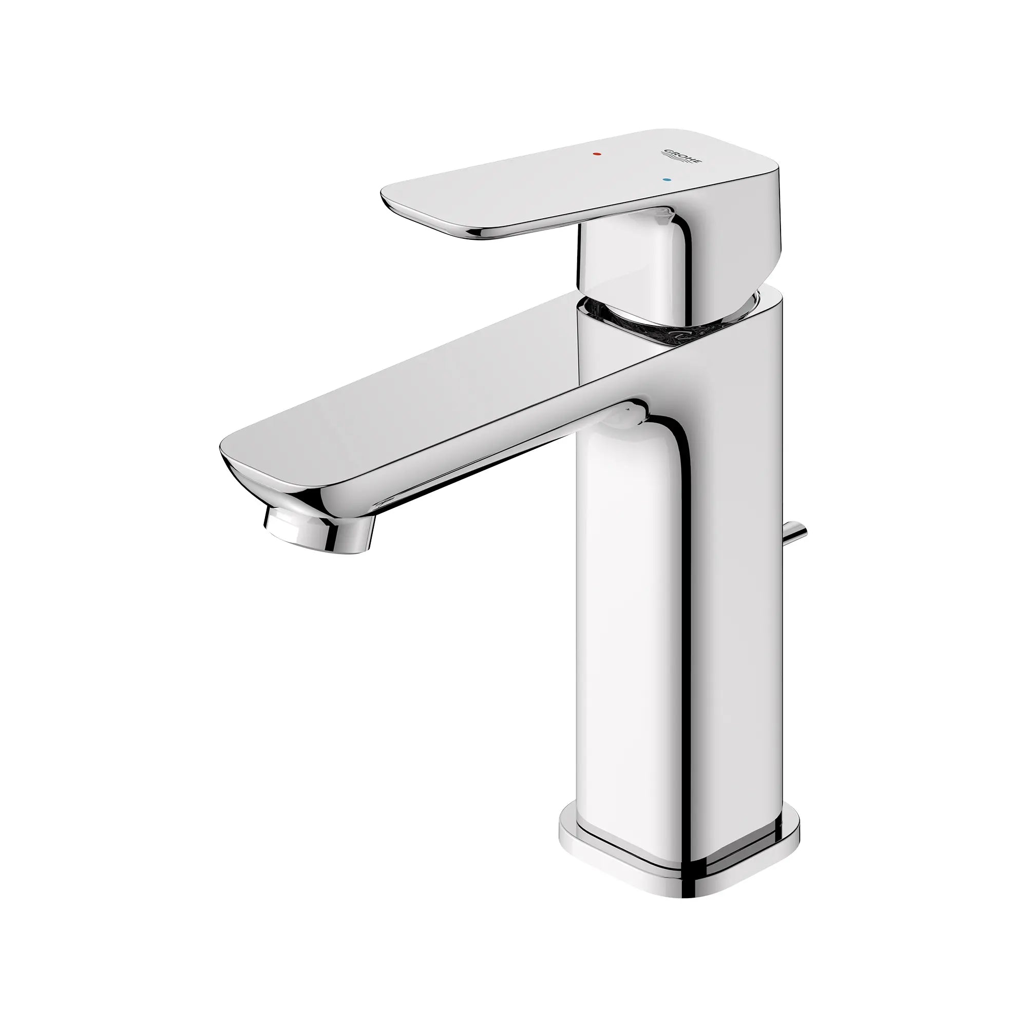 Cubeo Single Hole Single Handle M-Size Bathroom Faucet, 1.2 gpm (4.5L/min) // GROHE STARLIGHT CHROME // 260430_Cubeo_SiloLeft_1019200000_0001_AUGUST2024_0_CDNwebp.webp