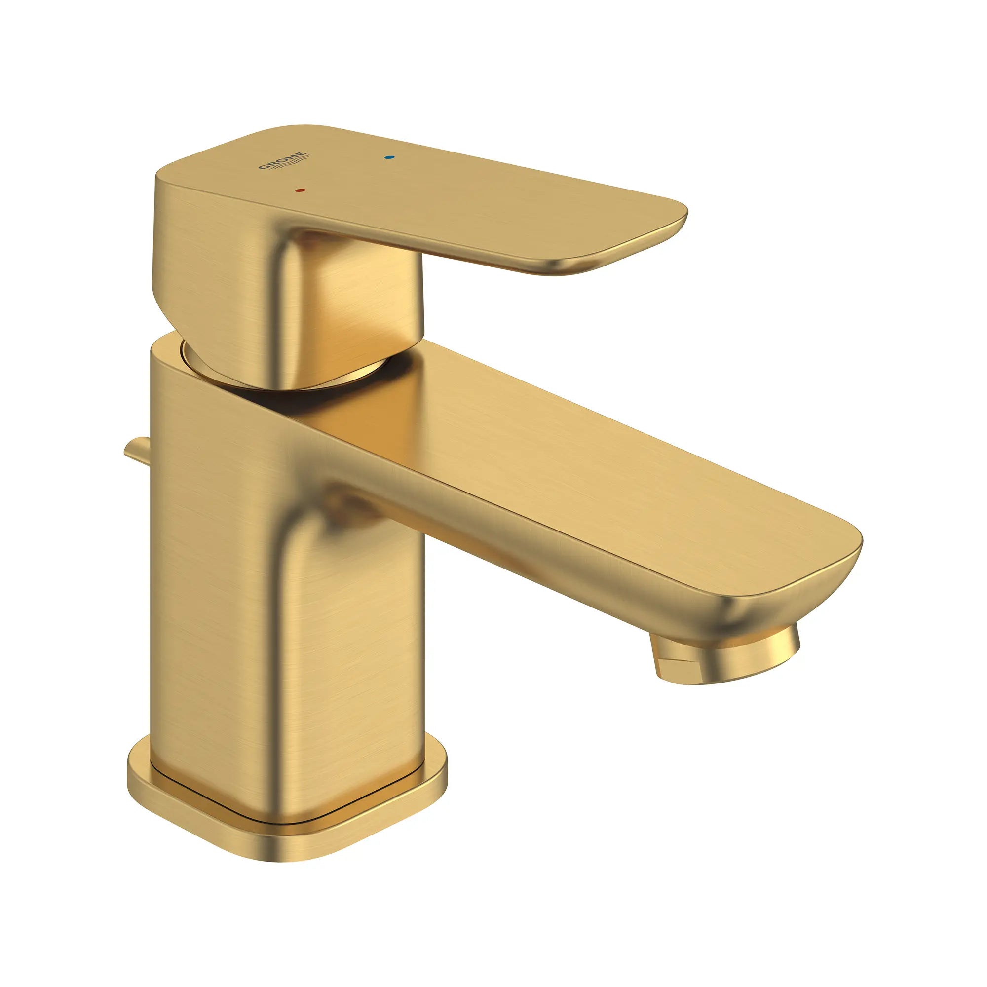 Cubeo Single Hole Single Handle XS-Size Bathroom Faucet, 1.2 gpm (4.5L/min) // BRUSHED COOL SUNRISE // 260437_Cubeo_SiloRight_101897GN00_0001_AUGUST2024_0_CDNwebp.webp