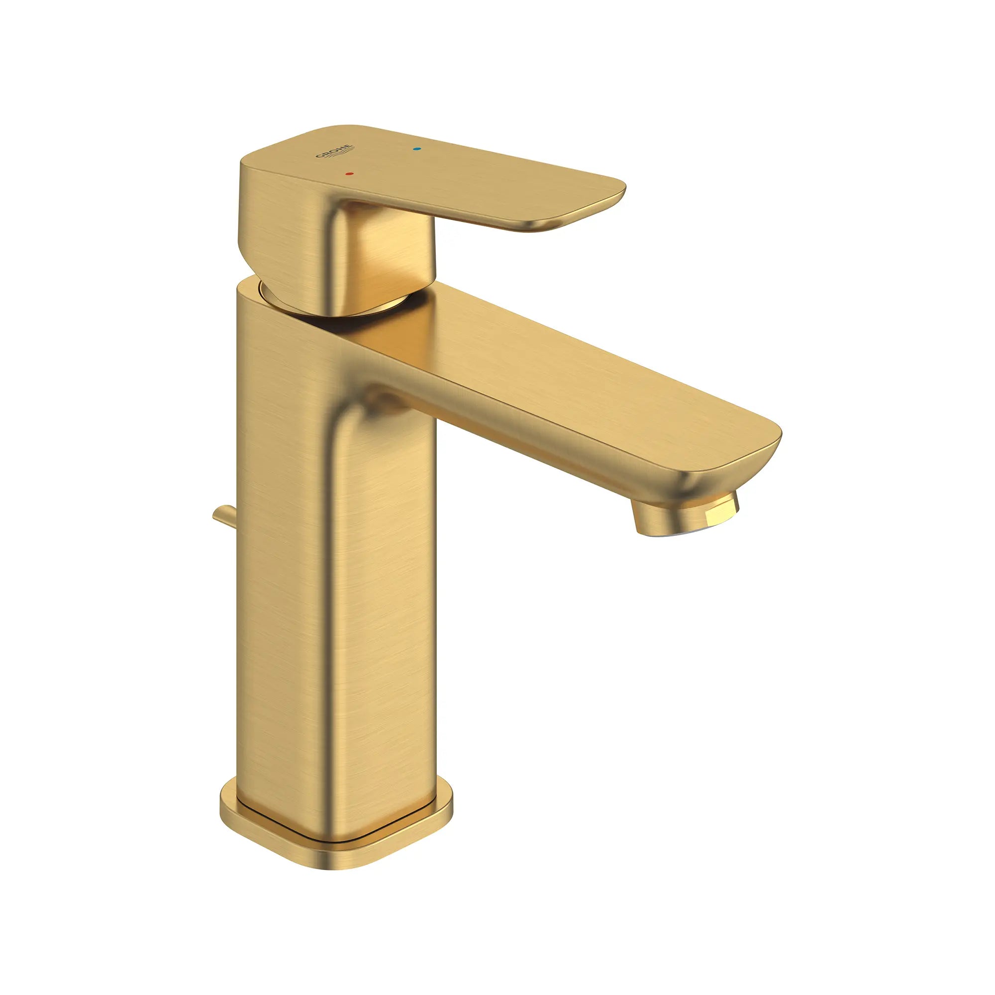 Cubeo Single Hole Single Handle M-Size Bathroom Faucet, 1.2 gpm (4.5L/min) // BRUSHED COOL SUNRISE // 260440_Cubeo_SiloRight_101920GN00_0001_AUGUST2024_0_CDNwebp_2319265f-1d3e-49e4-ab49-272bf77137eb.webp