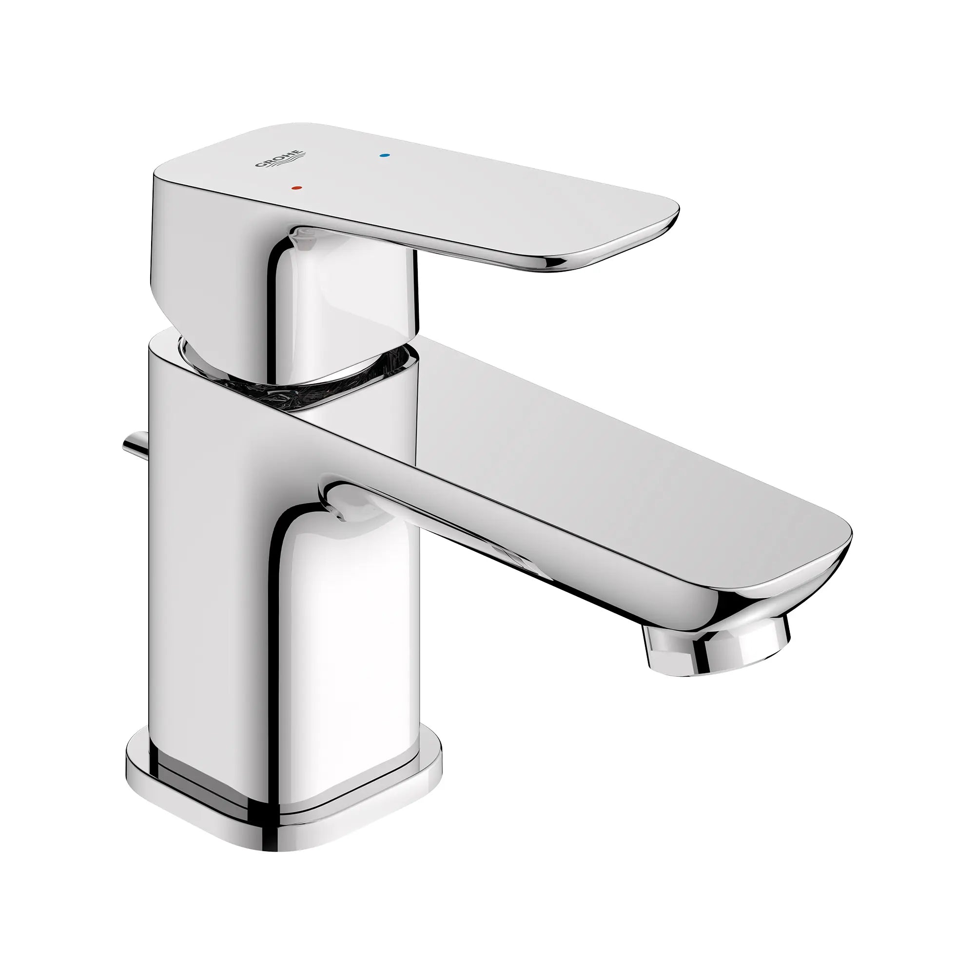 Cubeo Single Hole Single Handle XS-Size Bathroom Faucet, 1.2 gpm (4.5L/min) // GROHE STARLIGHT CHROME // 260445_Cubeo_SiloRight_1018970000_0001_AUGUST2024_0_CDNwebp.webp