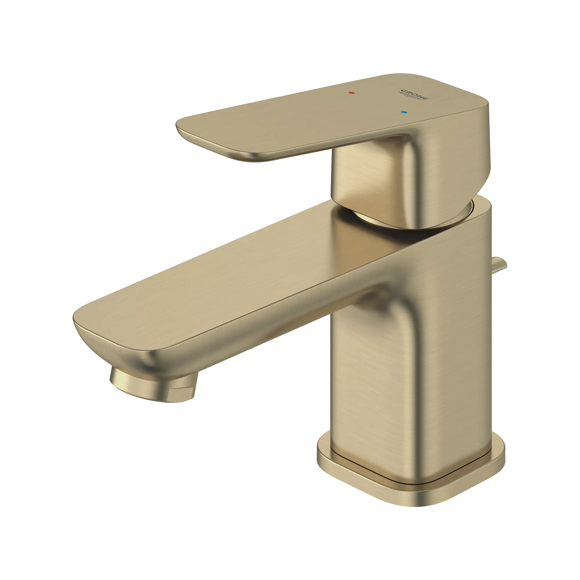 Cubeo Single Hole Single Handle XS-Size Bathroom Faucet, 1.2 gpm (4.5L/min) // BRUSHED NICKEL INFINITYFINISH // 260469_Cubeo_SiloLeft_101897EN00_0001_AUGUST2024_0_CDNwebp.webp