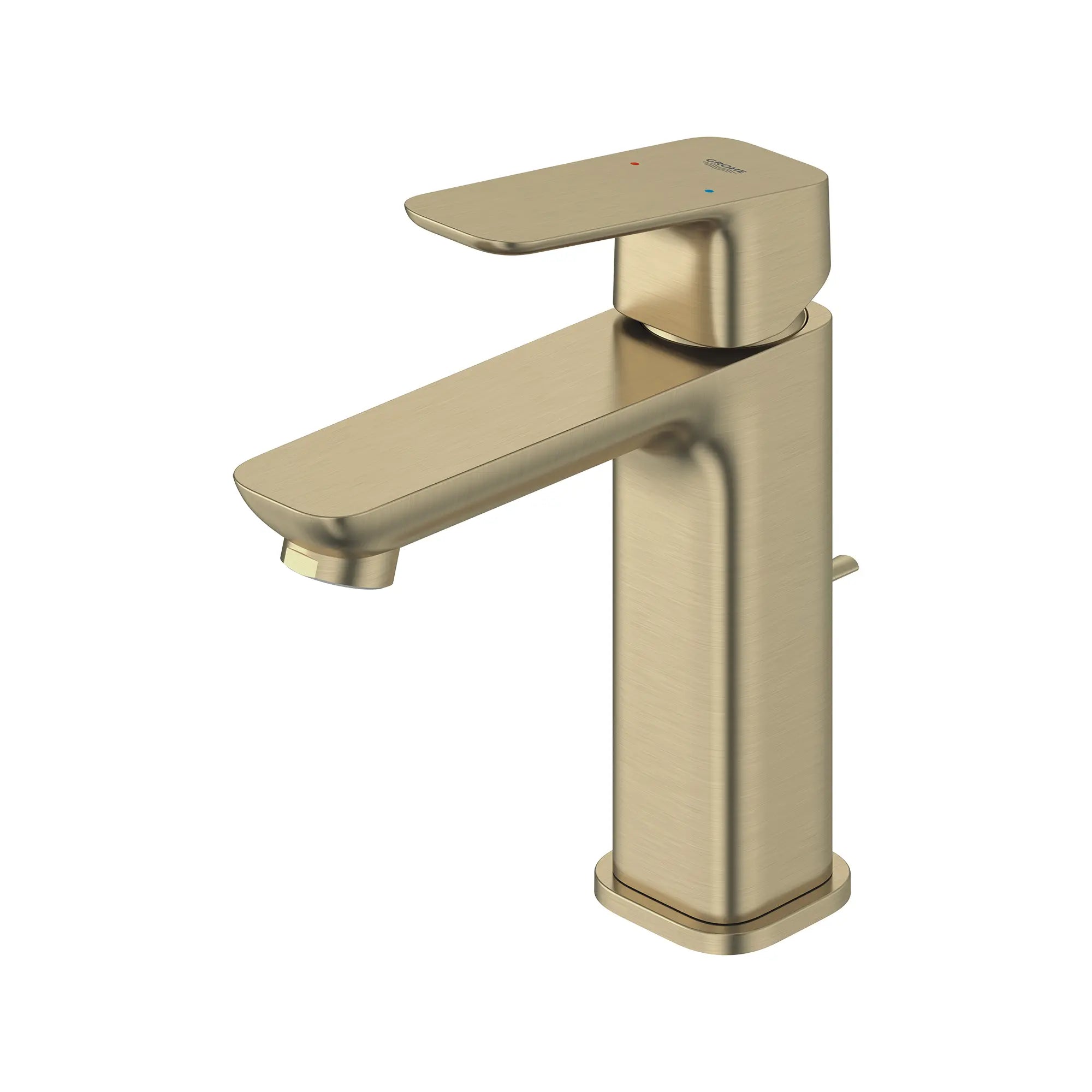 Cubeo Single Hole Single Handle M-Size Bathroom Faucet, 1.2 gpm (4.5L/min) // BRUSHED NICKEL INFINITYFINISH // 260471_Cubeo_SiloLeft_101920EN00_0001_AUGUST2024_0_CDNwebp.webp