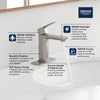 [101920EN00] Cubeo Single Hole Single Handle M-Size Bathroom Faucet, 1.2 gpm (4.5L/min) - Brushed Nickel InfinityFinish