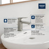 [101897EN00] Cubeo Single Hole Single Handle XS-Size Bathroom Faucet, 1.2 gpm (4.5L/min) - Brushed Nickel InfinityFinish