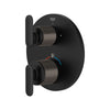 [1062442430] Listra Dual Function 2-Handle Thermostatic Valve Trim - Brushed Cool Sunrise