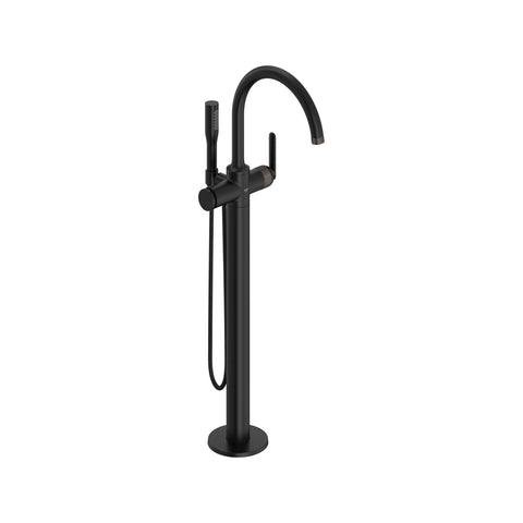 Listra Single-Handle Freestanding Tub Faucet with 1.75 gpm (6.6L/min) Hand Shower - Matte Black