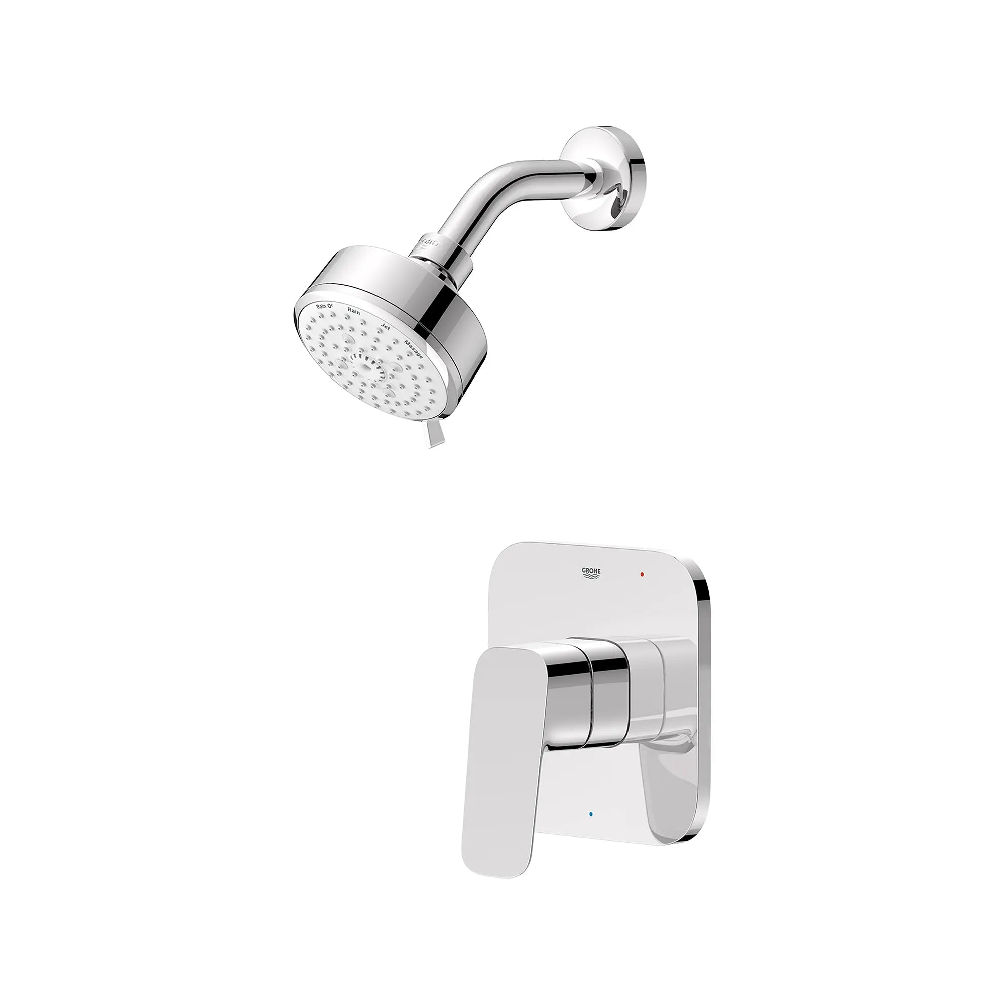 Cubeo Pressure Balance Valve Shower Trim Kit // GROHE STARLIGHT CHROME // 262178_G3SoftSquare_SiloLeft_1053770000_0001_AUGUST2024_0_CDNwebp_f9c32000-aa7c-4e15-943a-153b203a5bd2.webp