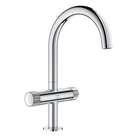 Atrio Private Collection Single Hole 8-Inch Widespread 2-Handle L-Size Bathroom Faucet with Knob Handles, 1.2 GPM (4.5 L/min) - GROHE StarLight Chrome