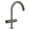 [105337AL00] Atrio Private Collection Single Hole 8-Inch Widespread 2-Handle L-Size Bathroom Faucet with Knob Handles, 1.2 GPM (4.5 L/min) - Hard Graphite