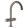 [105337AL00] Atrio Private Collection Single Hole 8-Inch Widespread 2-Handle L-Size Bathroom Faucet with Knob Handles, 1.2 GPM (4.5 L/min) - Hard Graphite