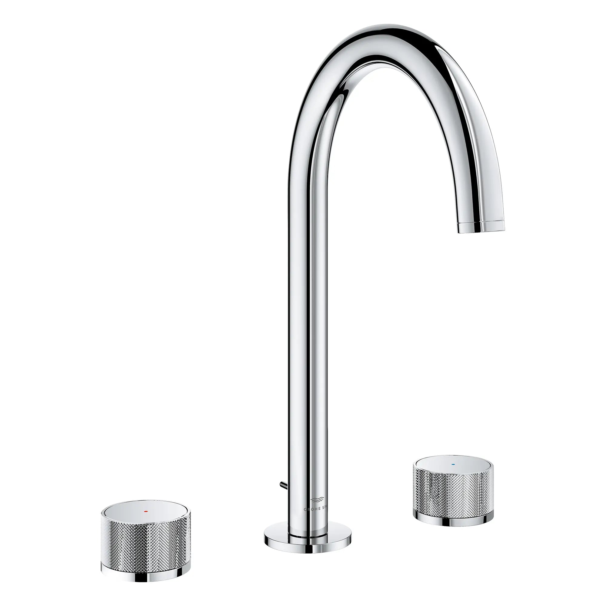 Atrio Private Collection 8-inch Widespread 2-Handle M-Size Bathroom Faucet with Knob Handles, 1.2 GPM (4.5 L/min) // GROHE STARLIGHT CHROME // 266102_Atrio_PC_SiloRight_105339000_0001_July2025_0_CDNwebp.webp