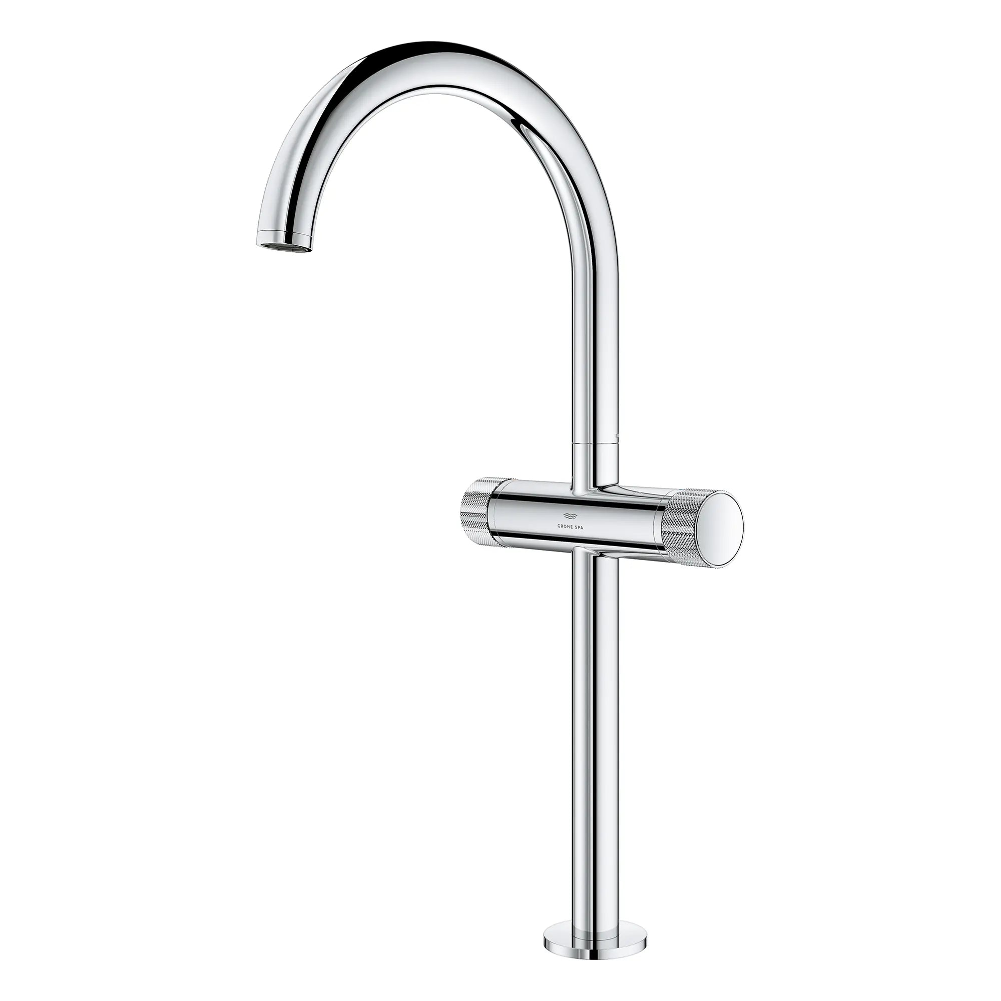 Atrio Private Collection Single Hole Two-Handle Vessel Sink Faucet with Knob Handles, 1.2 GPM (4.5 L/min) // GROHE STARLIGHT CHROME // 266178_Atrio_PC_SiloLeft_1053420000_0001_July2025_0_CDNwebp.webp