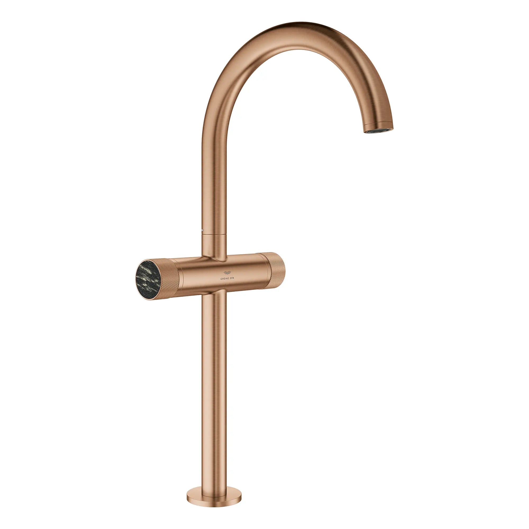 Atrio Private Collection Single Hole Two-Handle Vessel Sink Faucet with Knob Handles, 1.2 GPM (4.5 L/min) // BRUSHED WARM SUNSET // 266216_Atrio_PC_SiloRight_105342DL00_48457_0001_July2025_0_CDNwebp.webp