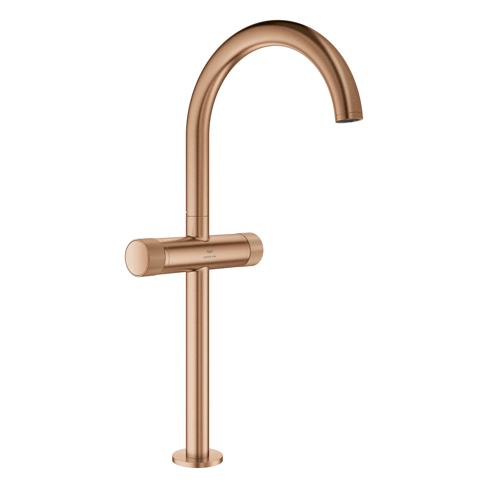 Atrio Private Collection Single Hole Two-Handle Vessel Sink Faucet with Knob Handles, 1.2 GPM (4.5 L/min) // BRUSHED WARM SUNSET // 266221_Atrio_PC_SiloRight_105342DL00_0001_July2025_0_CDNwebp.webp