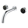 [1053640000] Atrio Private Collection 2-Handle Wall Mount Faucet, Knob Handles, 1.2 GPM (4.5L.min) - Brushed Warm Sunset