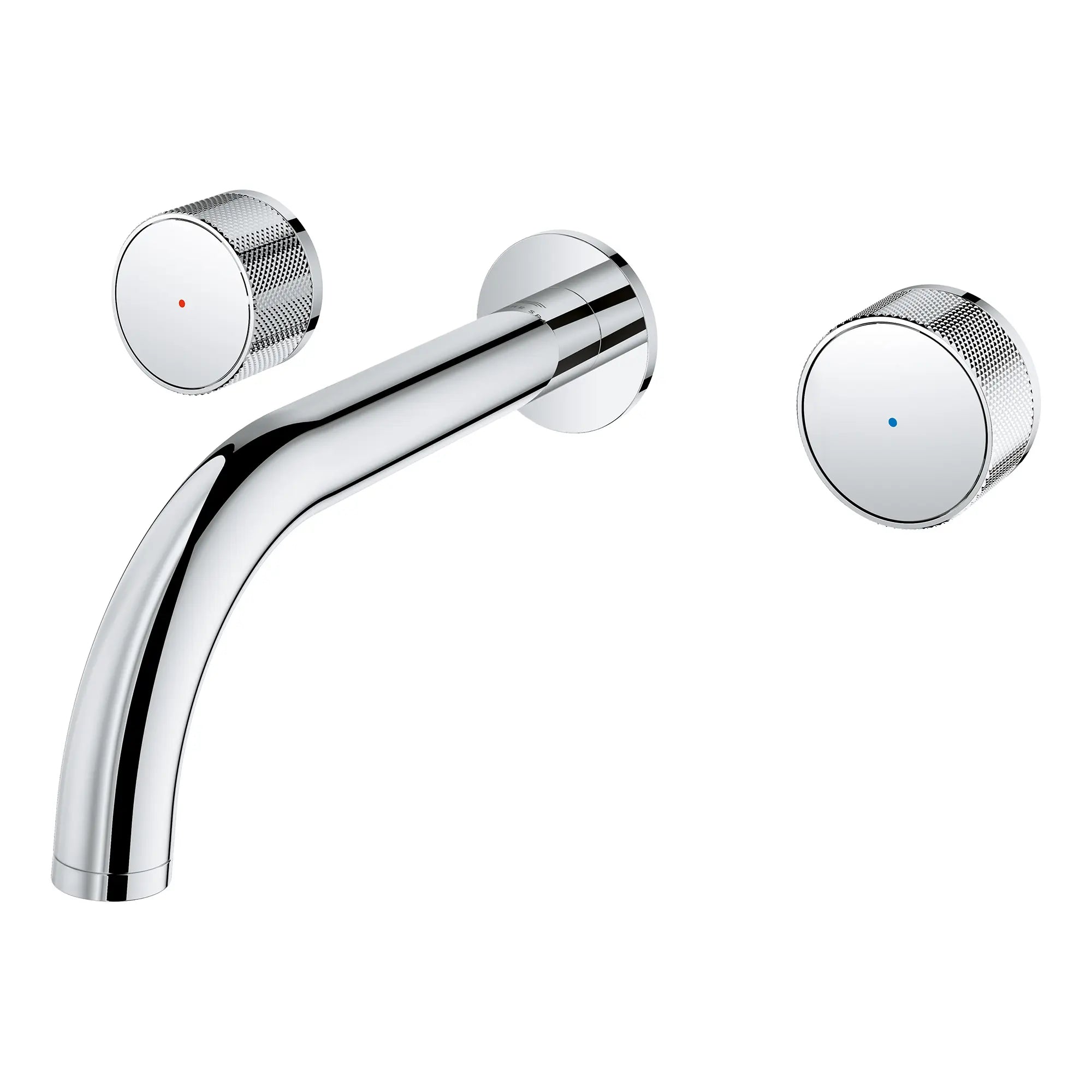 Atrio Private Collection 2-Handle Wall Mount Faucet, Knob Handles, 1.2 GPM (4.5L.min) // GROHE STARLIGHT CHROME // 266253_Atrio_PC_SiloLeft_1053640000_0001_July2025_0_CDNwebp.webp