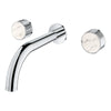 [1053640000] Atrio Private Collection 2-Handle Wall Mount Faucet, Knob Handles, 1.2 GPM (4.5L.min) - Brushed Warm Sunset