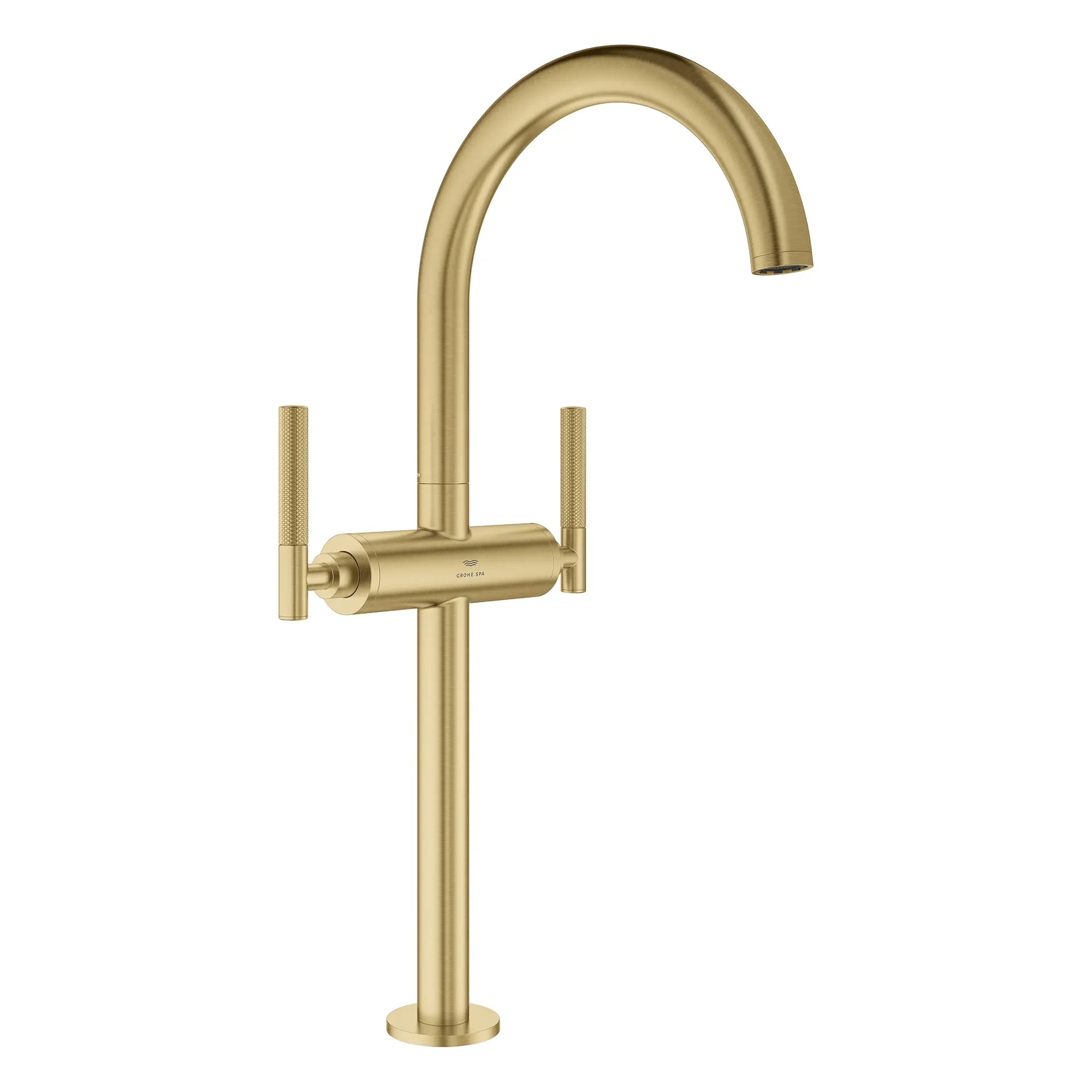 Atrio Single Hole Two-Handle Vessel Sink Faucet without Handles, 1.2 GPM (4.5 L/min) // BRUSHED COOL SUNRISE // 266596_Atrio_PC_SiloRight_21161GN00_48646GN0_0001_July2025_0_CDNwebp.webp
