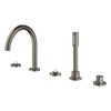 [25274AL0] Atrio 5-Hole 2-Handle Deck Mount Roman Tub Faucet without Handles with 1.75 GPM Hand Shower - GROHE StarLight Chrome