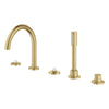 [25274GN0] Atrio 5-Hole 2-Handle Deck Mount Roman Tub Faucet without Handles with 1.75 GPM Hand Shower - GROHE StarLight Chrome