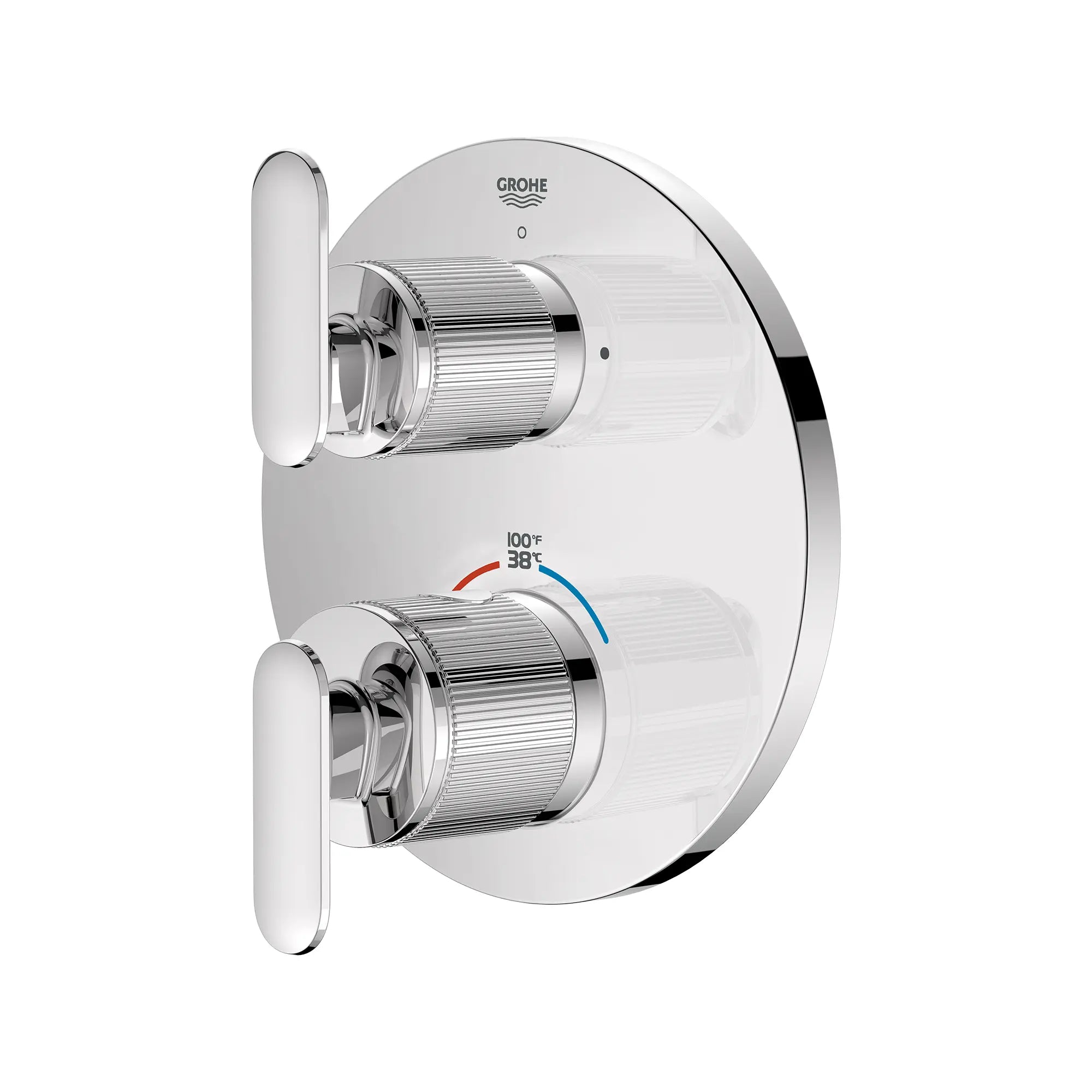 Listra Dual Function 2-Handle Thermostatic Valve Trim // GROHE STARLIGHT CHROME // 268321_G4Transitional_SiloLeft_1062440000_0001_SEPTEMBER2024_0_CDNwebp.webp