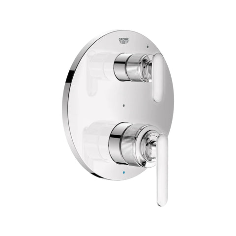 Listra 2-Handle Pressure Balance Valve Trim with 2-Way Diverter with Cartridge - GROHE StarLight Chrome