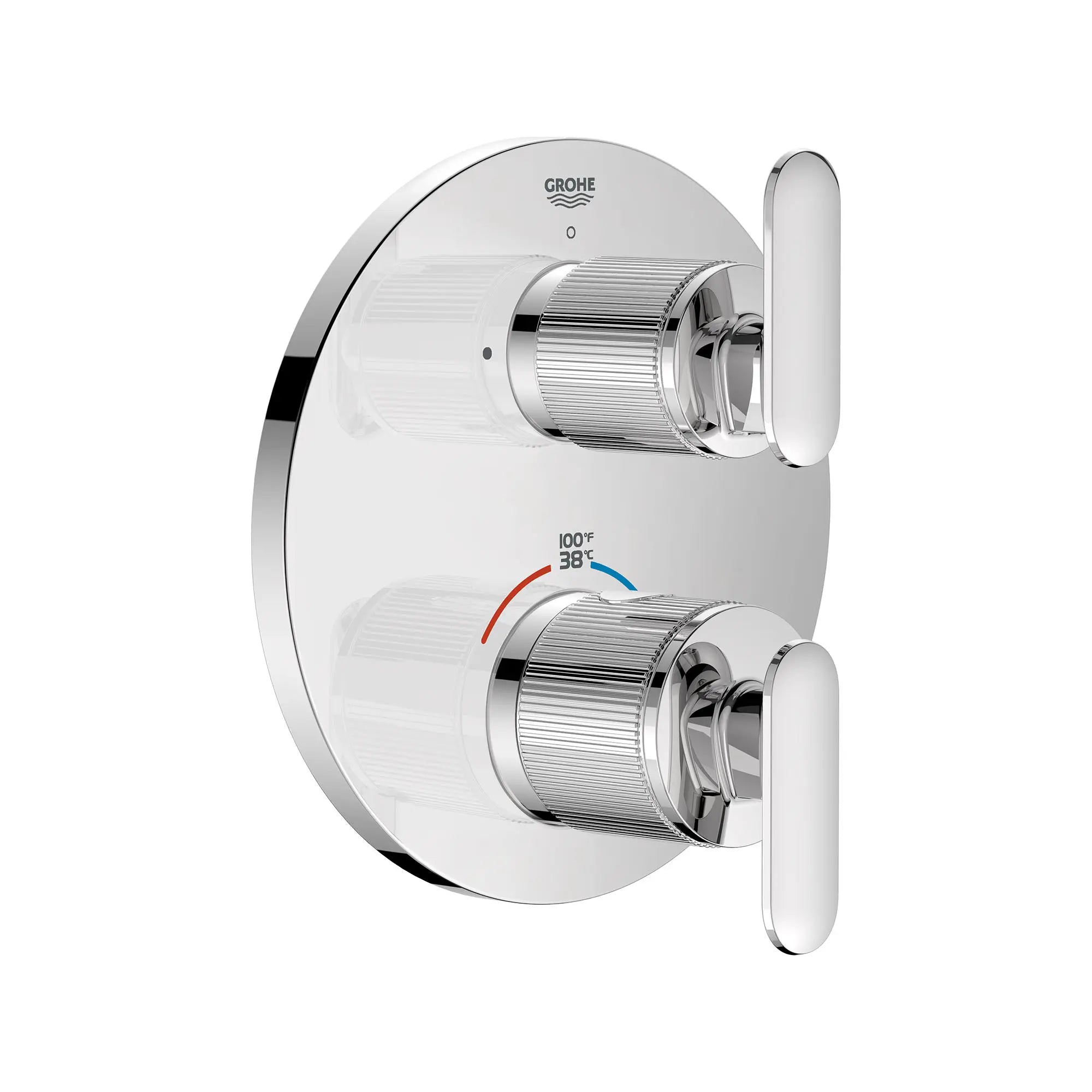 Listra Dual Function 2-Handle Thermostatic Valve Trim // GROHE STARLIGHT CHROME // 268345_G4Transitional_SiloRight_1062440000_0001_SEPTEMBER2024_0_CDNwebp.webp