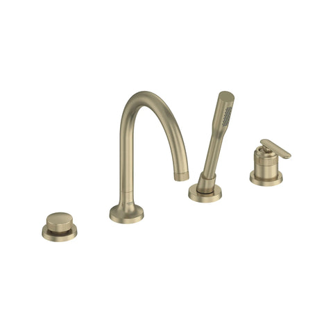 Listra 4-Hole Single-Handle Deck Mount Roman Tub Faucet with 1.75 gpm (6.6L/min) Hand Shower - Brushed Nickel InfinityFinish