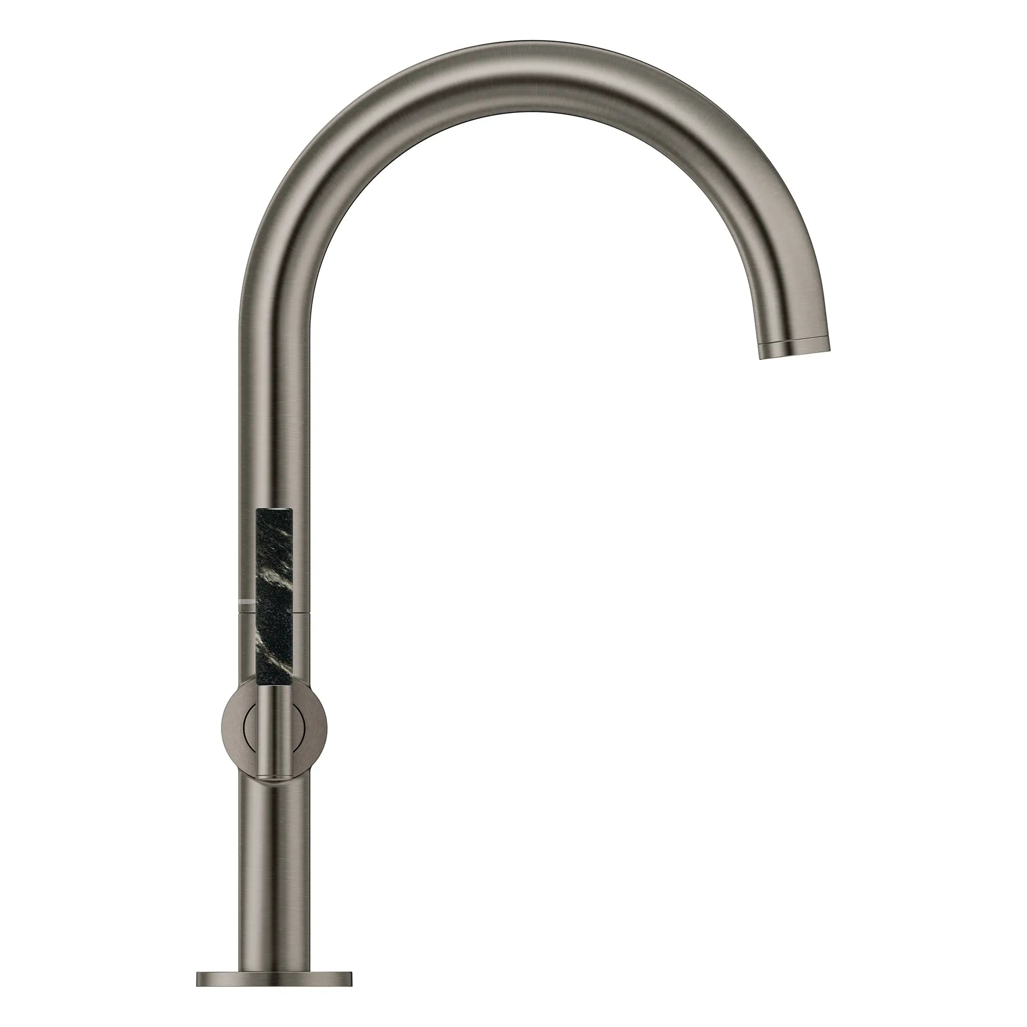 Atrio Single Hole Two-Handle L-Size Bathroom Faucet without Handles, 1.2 GPM (4.5 L/min) // BRUSHED HARD GRAPHITE // 269179_Atrio_PC_SiloSide_21146AL00_48459AL0_August2025_0_CDNwebp.webp