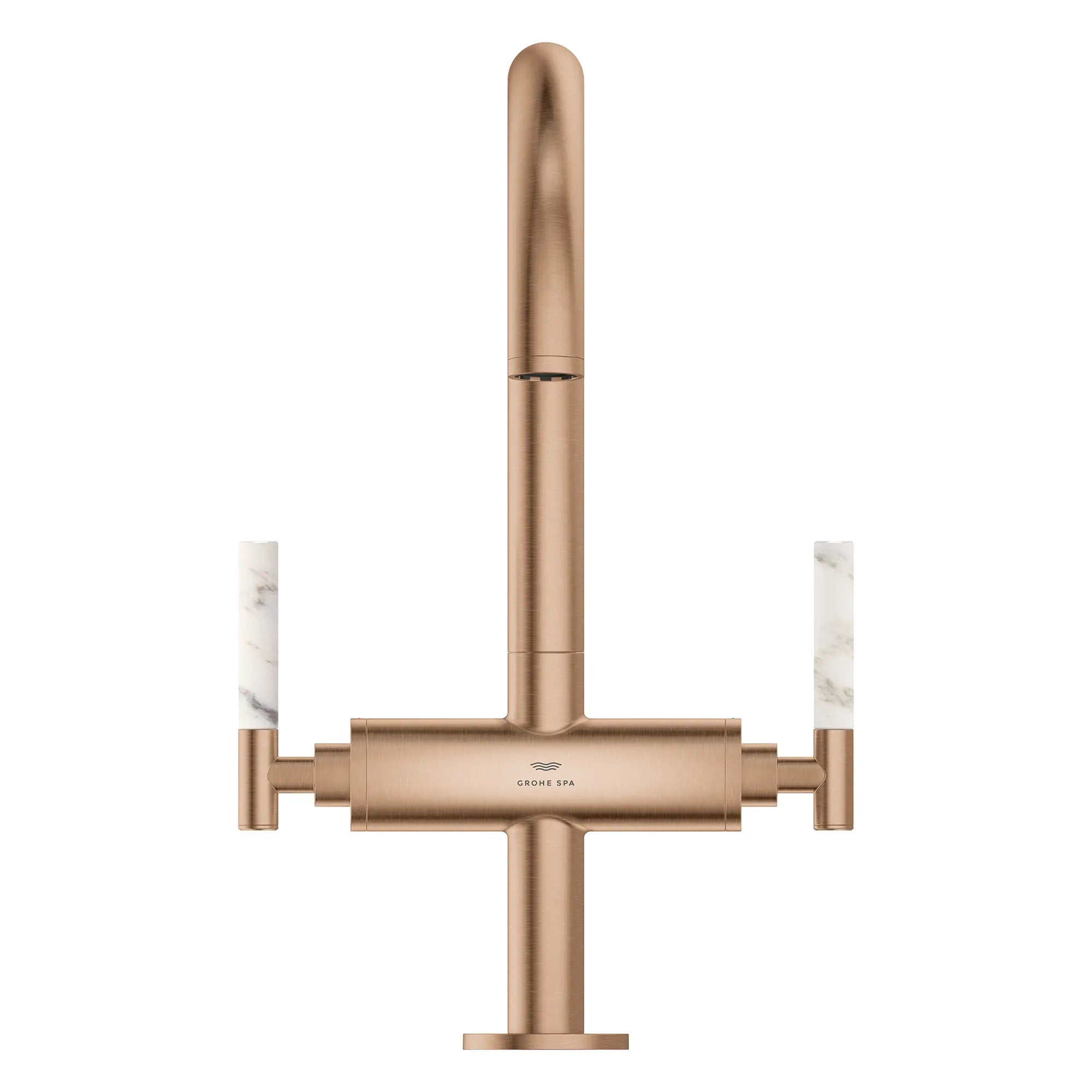 Atrio Single Hole Two-Handle L-Size Bathroom Faucet without Handles, 1.2 GPM (4.5 L/min) // BRUSHED WARM SUNSET // 269219_Atrio_PC_SiloFront_21146DL00_48458DL0_August2025_0_CDNwebp.webp