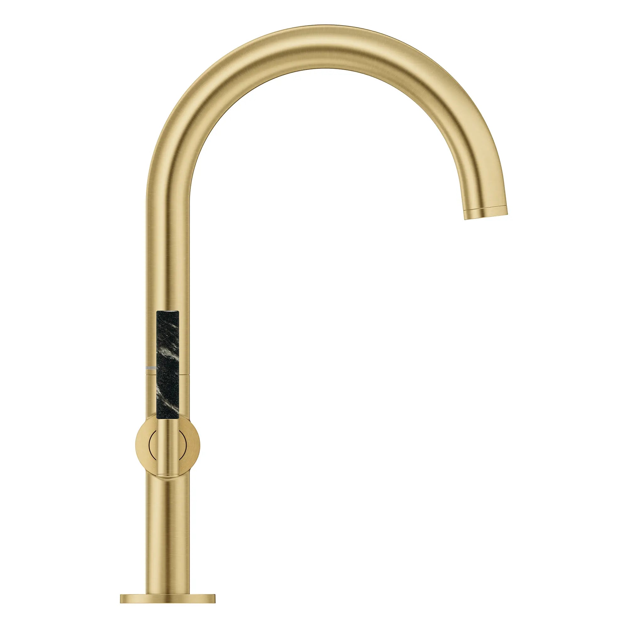 Atrio Single Hole Two-Handle L-Size Bathroom Faucet without Handles, 1.2 GPM (4.5 L/min) // BRUSHED COOL SUNRISE // 269229_Atrio_PC_SiloSide_21146GN00_48459GN0_August2025_0_CDNwebp.webp