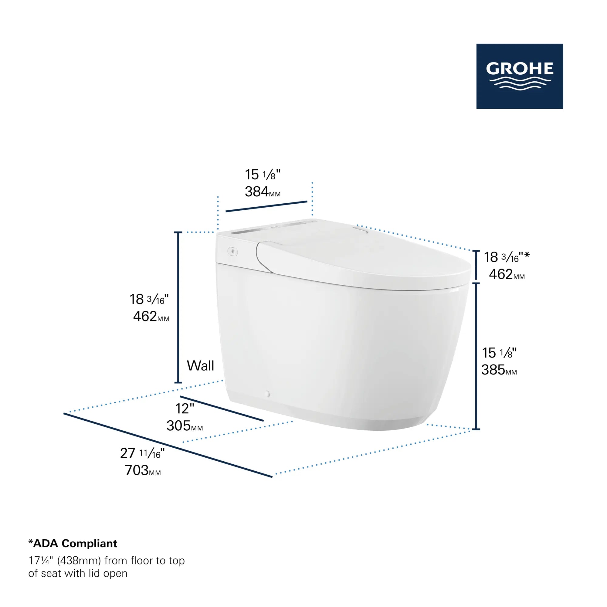 Electronic Bidet Toilet, 1.28/0.8 gpf (4.8/3.0 Lpf) // ALPINE WHITE // 270737_Sensia_Infographic_131886SH00_0001_SEPT2025_0_CDNwebp.webp
