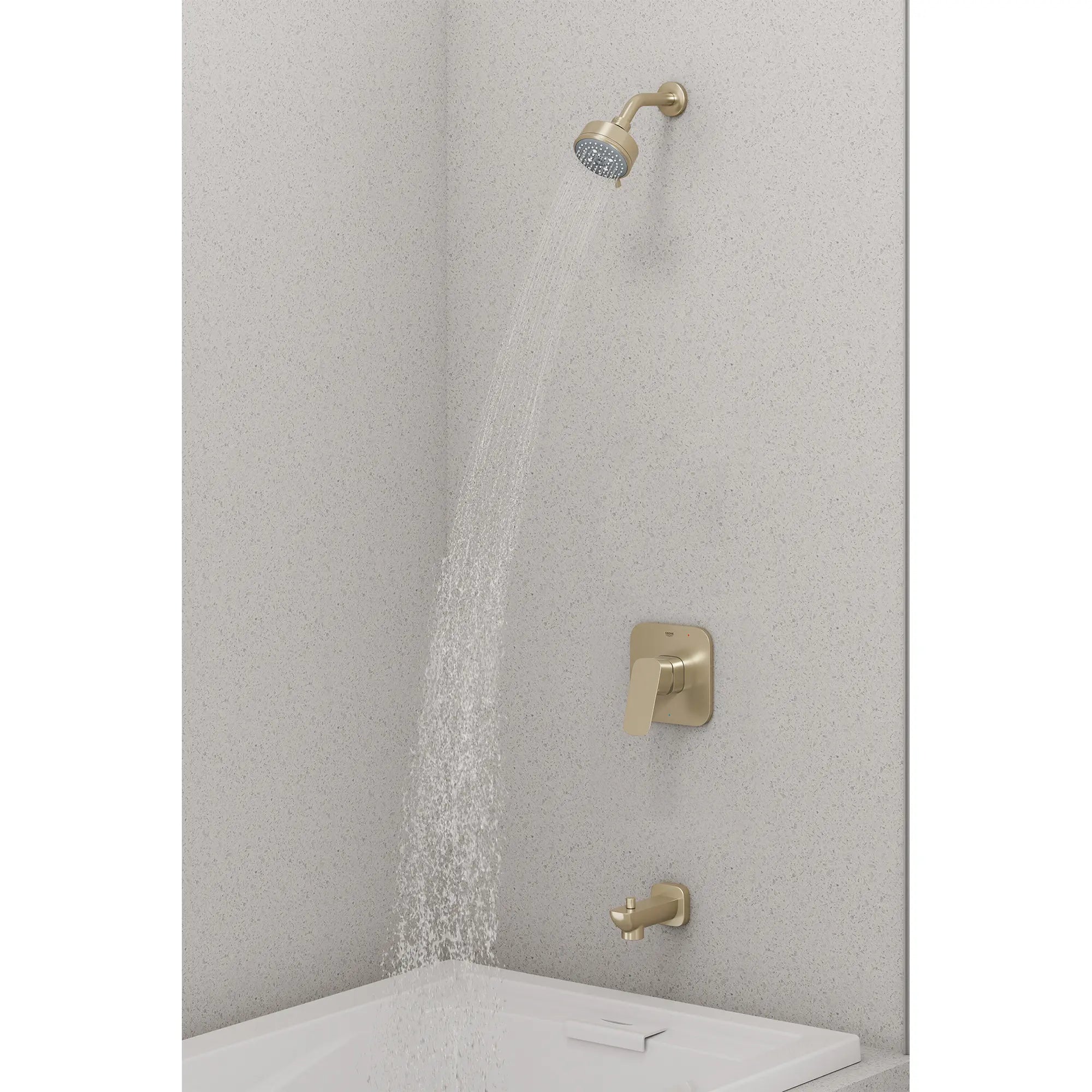 Cubeo Diverter Tub Spout // BRUSHED NICKEL INFINITYFINISH // 270848_Cubeo_EnvironmentCloseUp_105377EN00_0001_SEPTEMBER2025_1_CDNwebp.webp