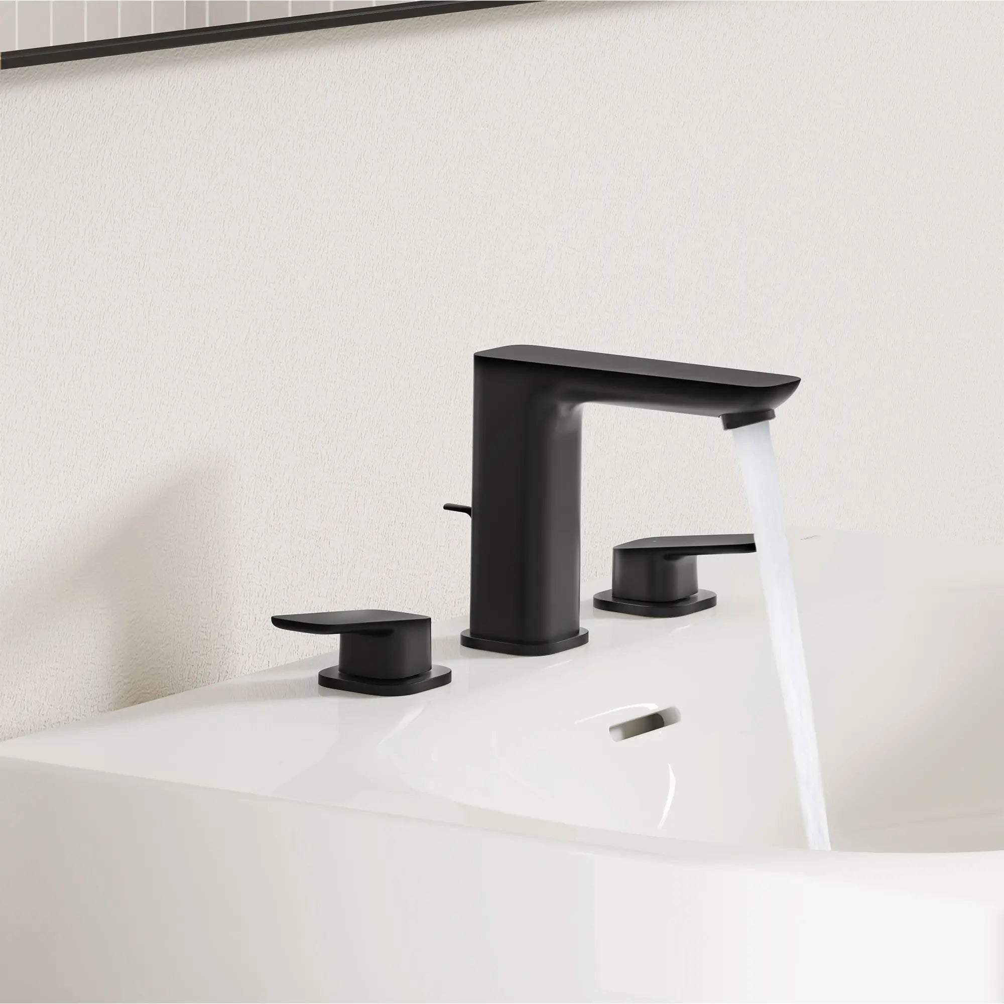 Cubeo 8" Widespread 2-Handle Bathroom Faucet, 1.2 gpm (4.5 L/min) // MATTE BLACK // 270855_Cubeo_EnvironmentCloseUp_1019222430_0001_SEPTEMBER2025_0_CDNwebp.webp