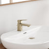 [101897EN00] Robinet de salle de bain à orifice et manette uniques Cubeo, taille TP, 4,5 l/min (1,2 gal/min) - Aube fraîche brossé