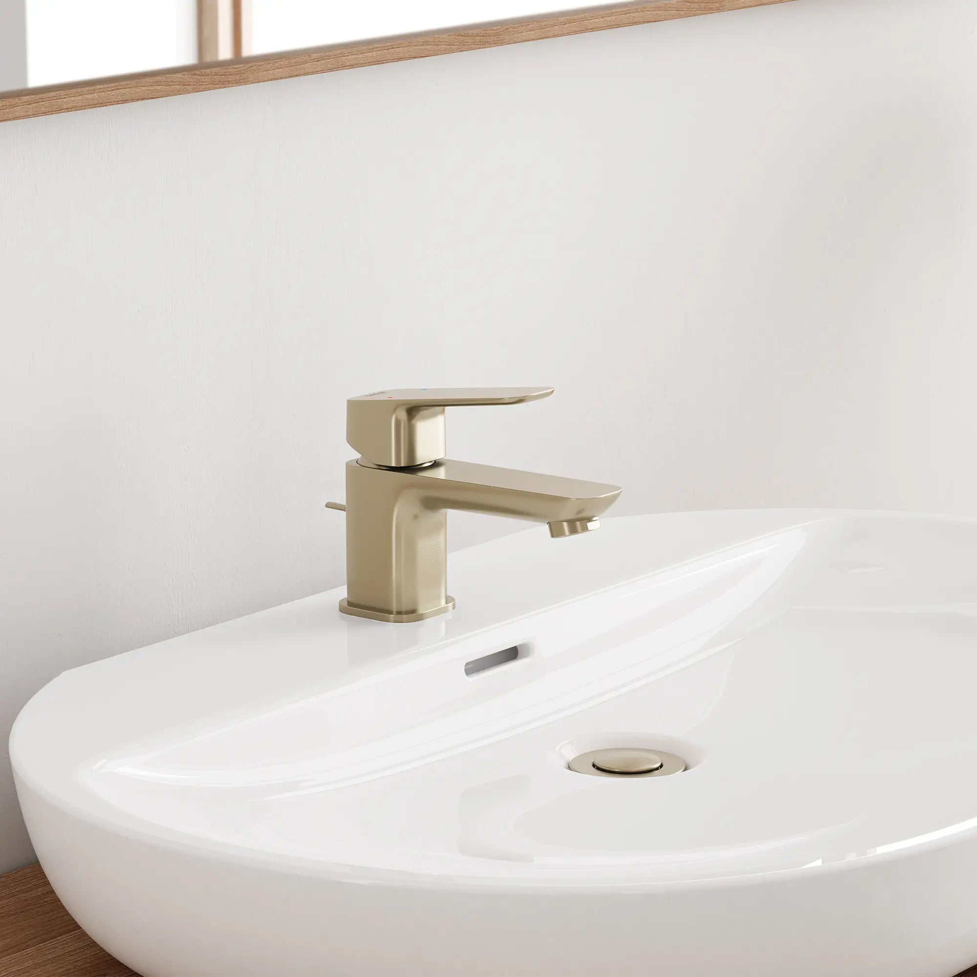 Cubeo Single Hole Single Handle XS-Size Bathroom Faucet, 1.2 gpm (4.5L/min) // BRUSHED NICKEL INFINITYFINISH // 270984_Cubeo_EnvironmentCloseUp_101897EN00_39669000_0001_OCTOBER2024_1_CDNwebp.webp