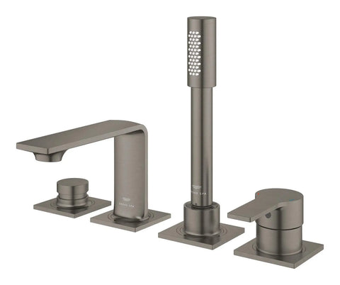 Allure 4-Hole Single-Handle Deck Mount Roman Tub Faucet with 1.75 GPM (6.6 L/min) Hand Shower - Brushed Hard Graphite