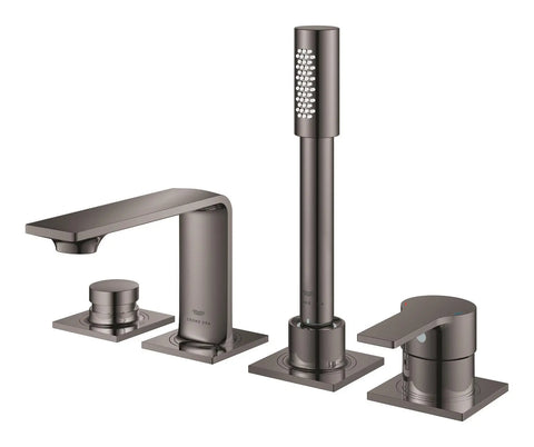 Allure 4-Hole Single-Handle Deck Mount Roman Tub Faucet with 1.75 GPM (6.6 L/min) Hand Shower - Hard Graphite