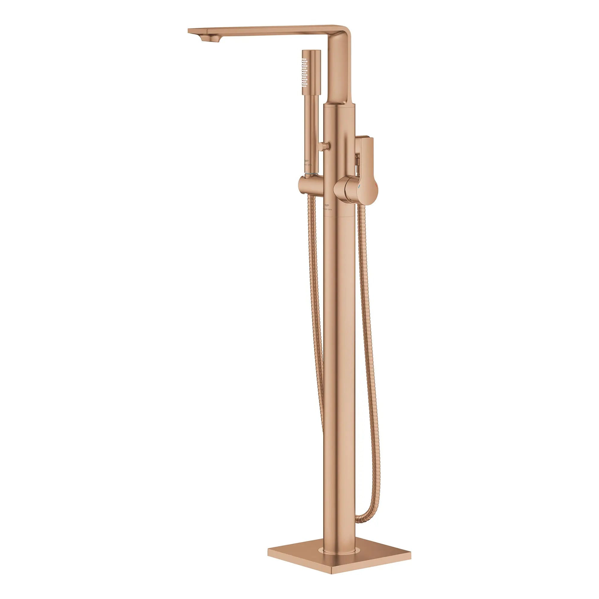 Allure Single-Handle Freestanding Tub Faucet with 1.75 GPM (6.6 L/min) Hand Shower // BRUSHED WARM SUNSET // 272940_Allure_SiloLeft_25222DL1_1_CDNwebp.webp