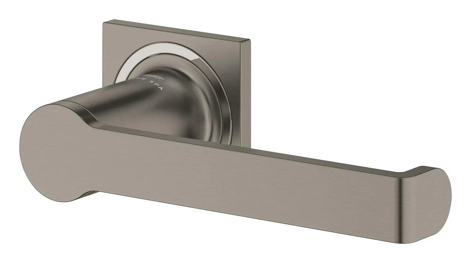 Allure Toilet Paper Holder // BRUSHED HARD GRAPHITE // 272974_SiloLeft_40279AL1_0_CDNwebp.webp