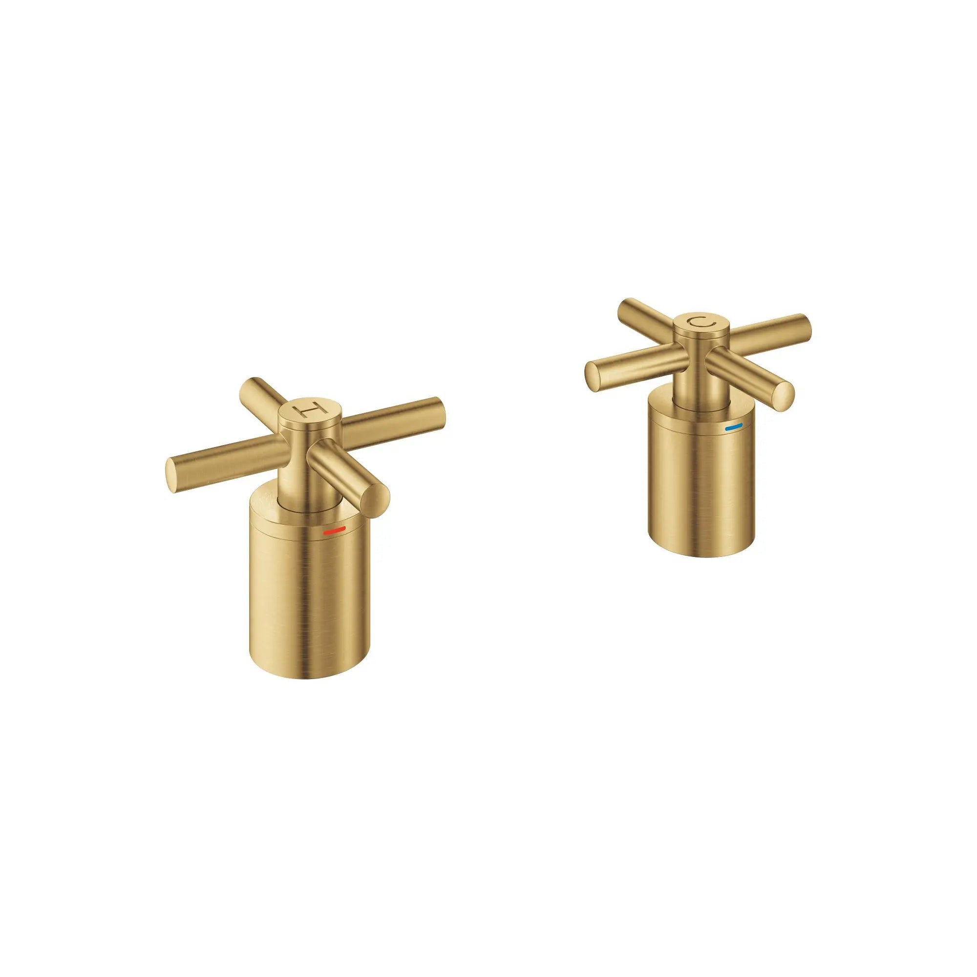 Atrio Cross Handles for Roman Tub Faucet (Pair) // BRUSHED COOL SUNRISE // 273343_14217GN0_1_CDNwebp.webp