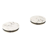 [48460000] Manettes levier en Caesarstone blanc (paire) - Chrome StarLight GROHE
