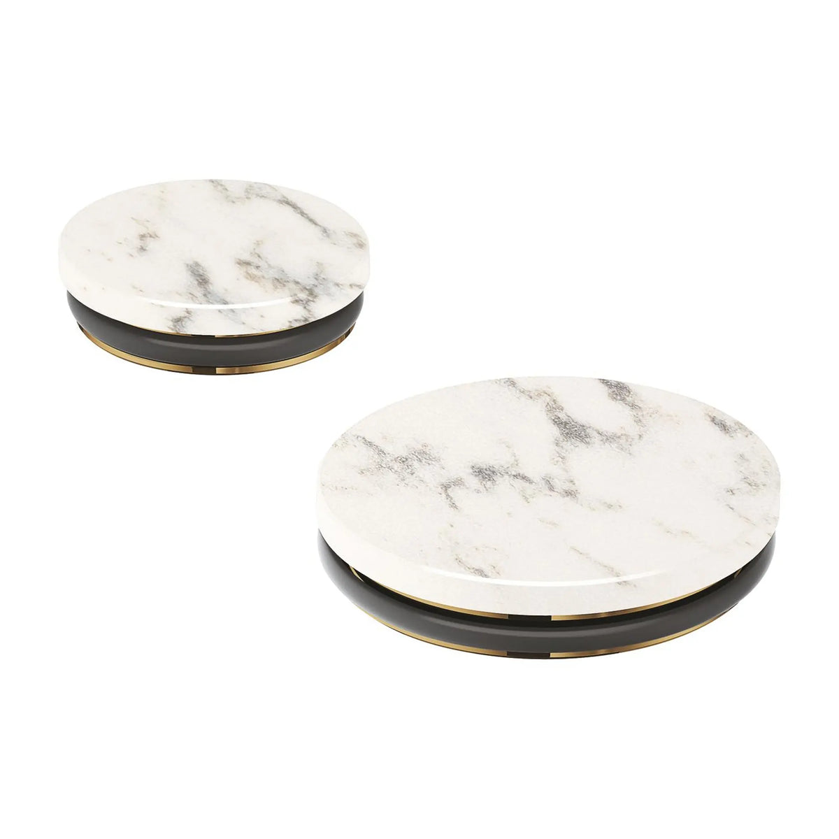 Atrio Private Collection White Attica Caesarstone Handle Inserts for 2-Handle Thermostatic Trim (Pair) // WHITE ATTICA CAESARSTONE // 273542_48466000_1_CDNwebp.webp