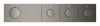 [107176A000] Grohtherm Aqua Tiles 3 Outlet Thermostatic Trim - Hard Graphite