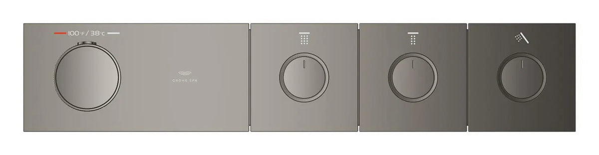 Grohtherm Aqua Tiles 3 Outlet Thermostatic Trim // HARD GRAPHITE // 274262_ZZF_107176A000_004_01_0_CDNwebp.webp