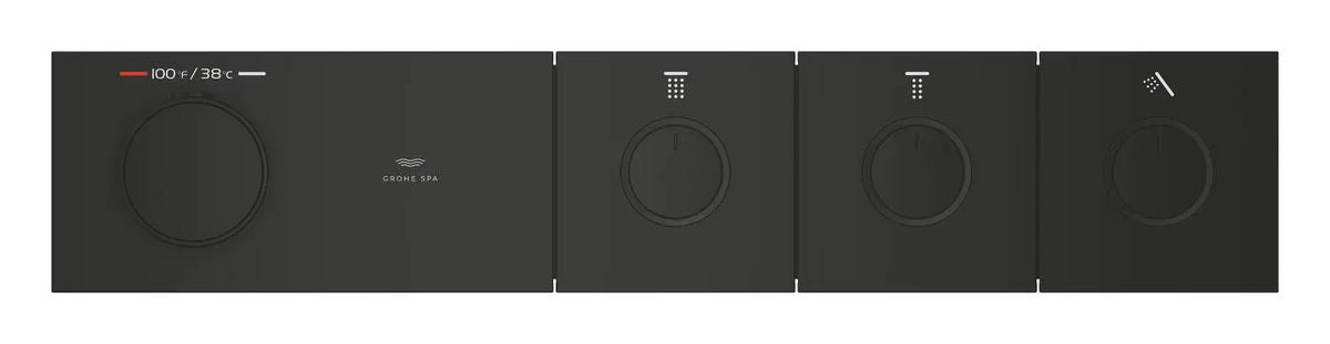 Grohtherm Aqua Tiles 3 Outlet Thermostatic Trim // MATTE BLACK // 274275_ZZF_1071762430_004_01_0_CDNwebp.webp