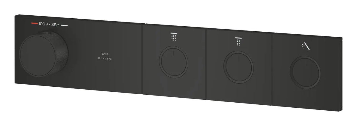 Grohtherm Aqua Tiles 3 Outlet Thermostatic Trim // MATTE BLACK // 274276_ZZF_1071762430_005_01_0_CDNwebp.webp